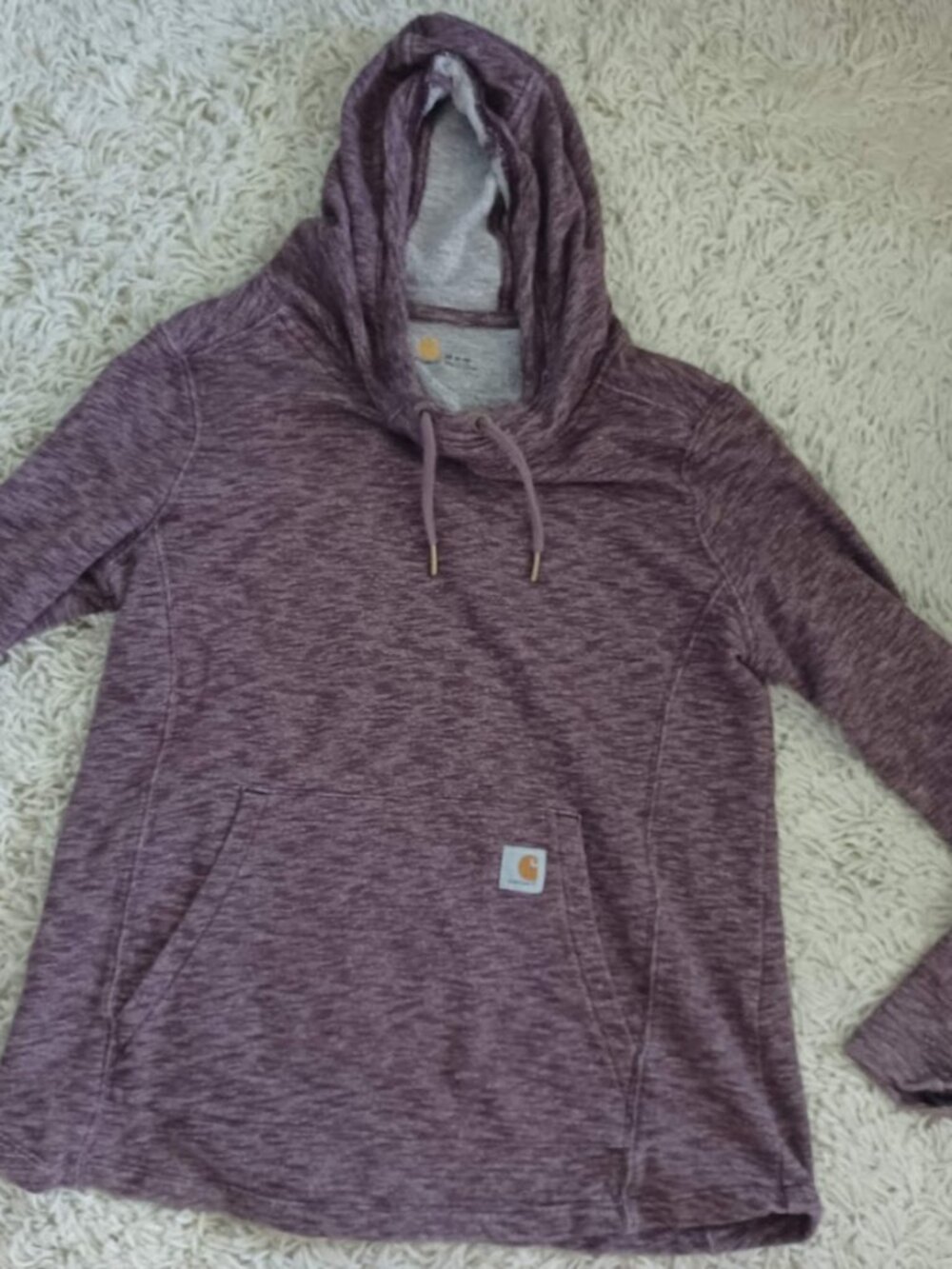 Share Carhartt Women M Newberry Cowl Hoodie 102481 Deep Wine Pullover Sweatshirt